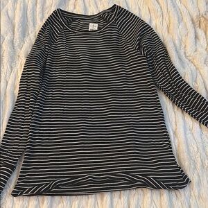 Striped Black and White womens aerie top